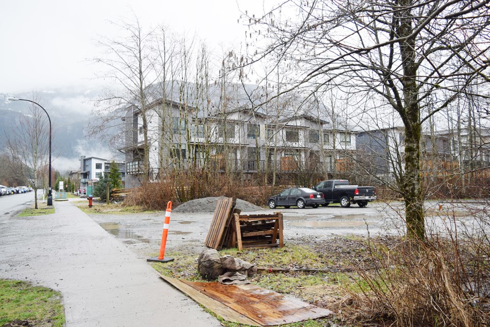 The District-owned lot on Bailey Street in downtown Squamish that may be home to a BC Housing rental-housing complex.