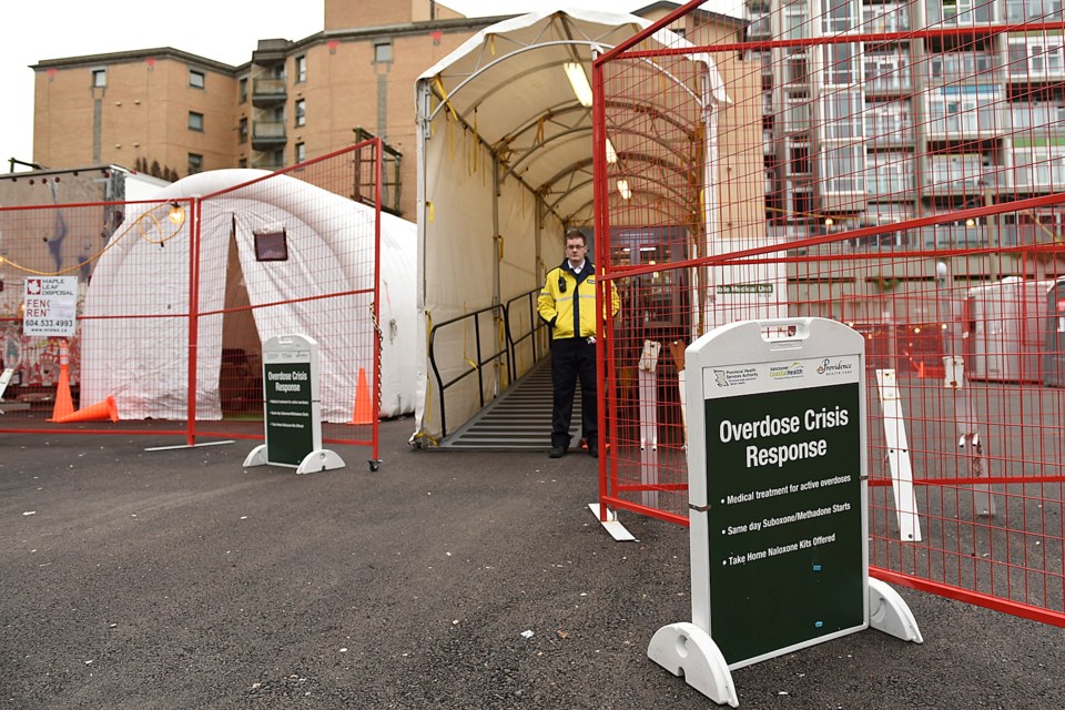 The Mobile Medical Unit in the Downtown Eastside will scale back its services beginning Monday and no longer be a drop-off spot for paramedics. Emergency and addiction doctors will be reassigned as the health authority counts on other clinics to handle patient load. Photo Dan Toulgoet