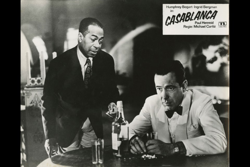 Humphrey Bogart as Rick and Dooley Wilson as Sam in Casablanca: No. 2 on all-time list.