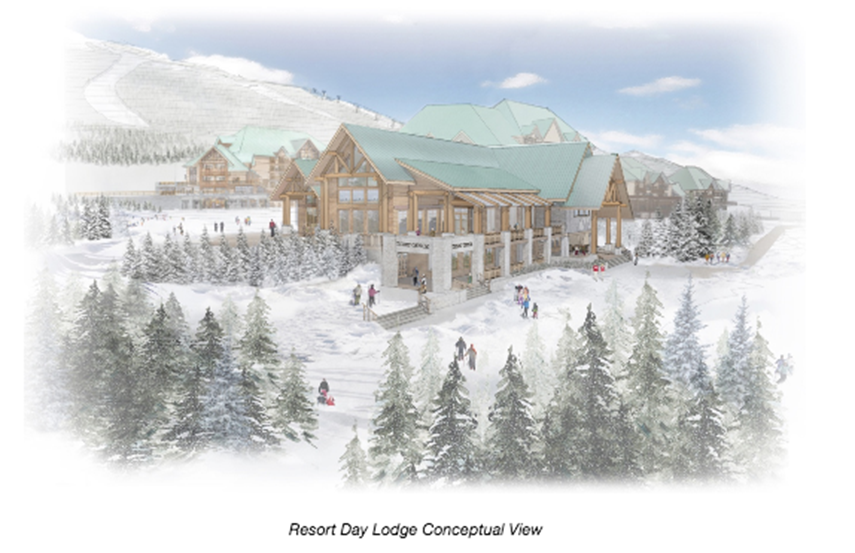 A rendering of the Glacier Tourism Destination centred on Mt. Arthur Meighen near Valemount, B.C. —