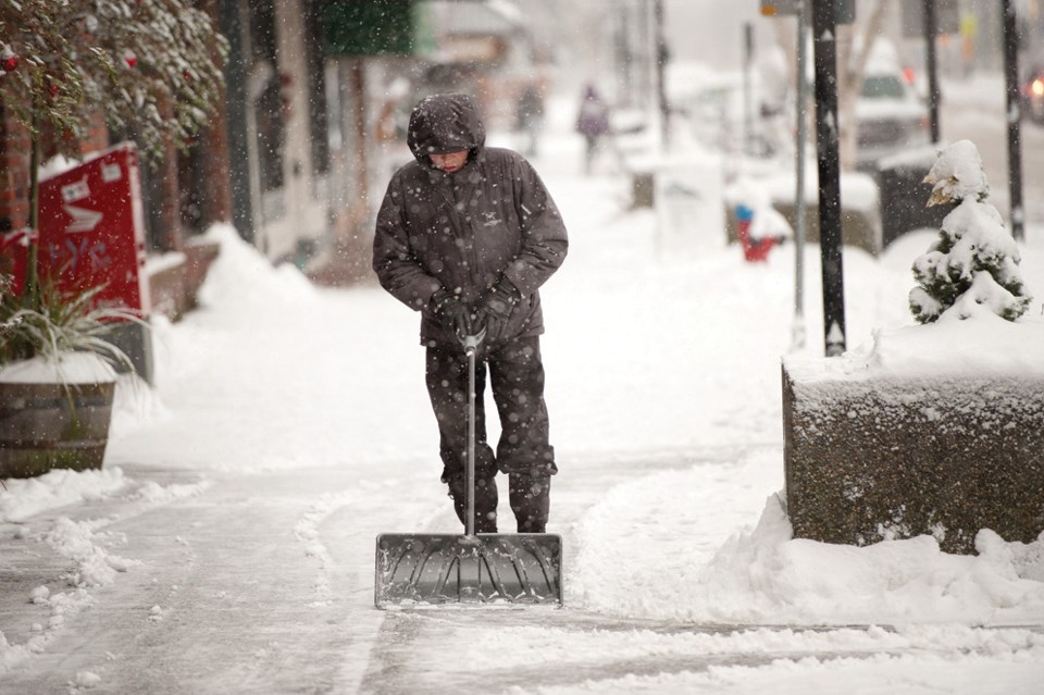 Snowfall in Squamish