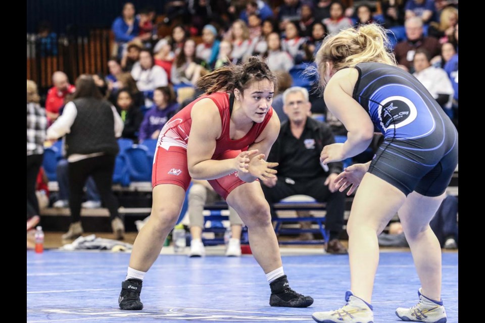 SFU wrestler Mallory Velte received the institute's Lorne Davies Athlete of the Year award after winning her second straight national championship title, without surrendering a point in the national tournament.
