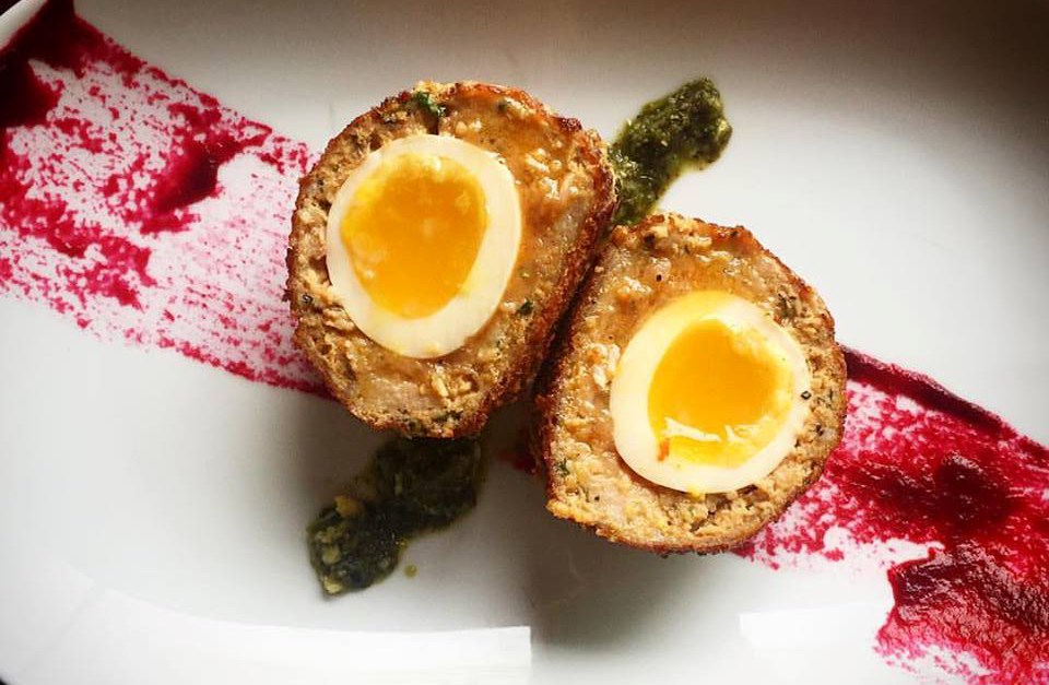 The Scotch egg from Vancouver's new Forkhill House Irish Bistro.