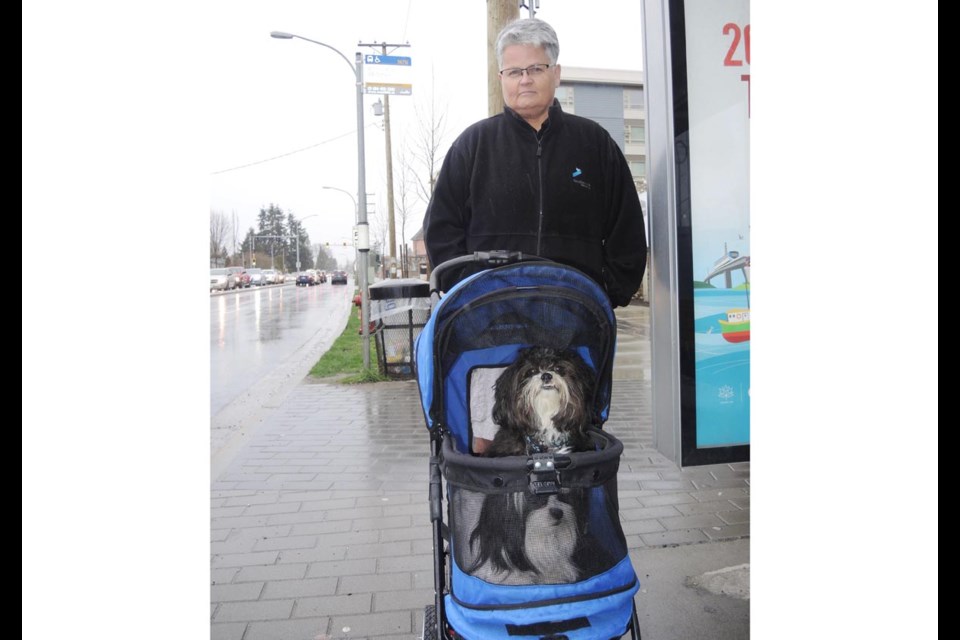 Jennifer Hailstone is not allowed on transit buses with Lily and Lexi, despite the fact the pair of them are contained inside a custom pet stroller.
