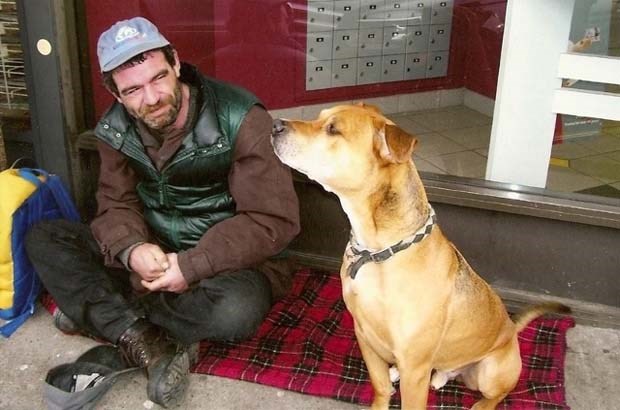 Rick Hofs with his dog Bandit, taken approximately 4 years ago. The homeless man died December 27 behind a Marpole dollar store.