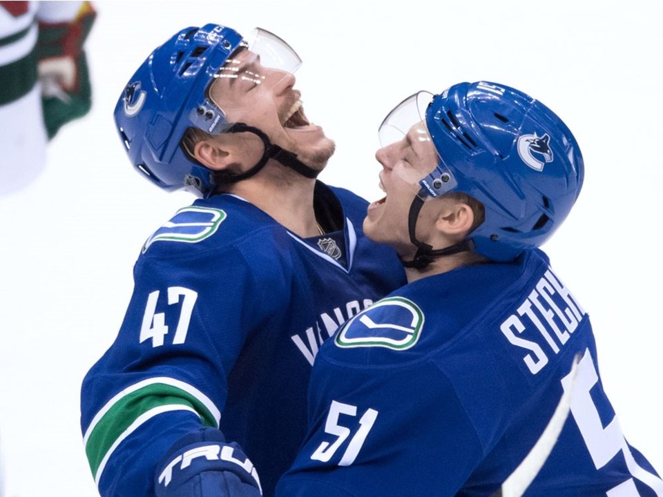 Sven Baertschi and Troy Stecher are thrilled about never having The Crap Mantle
