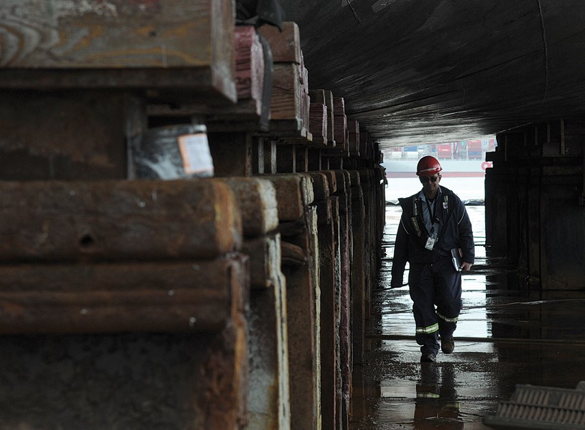 Laurier under hull