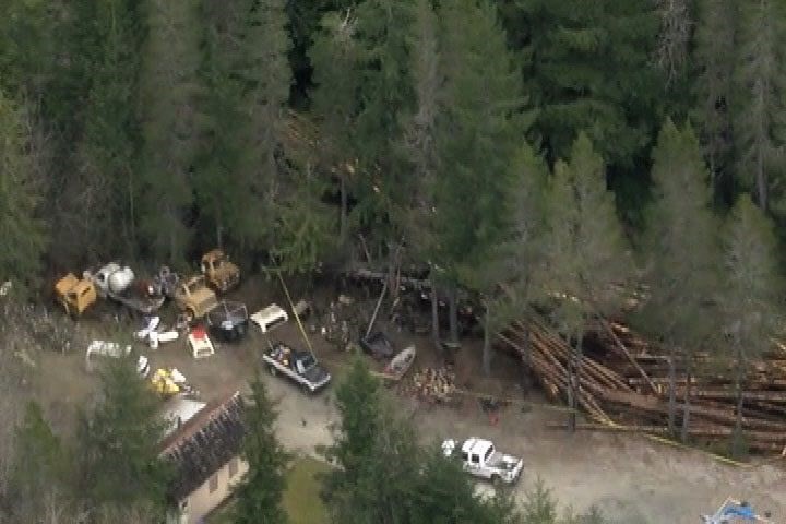 Several people injured in logging-train derailment north of Campbell River.