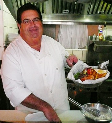 Chef-owner Marcus Stiller cooks up a mean and affordable white spring salmon platter at Fish Cafe.