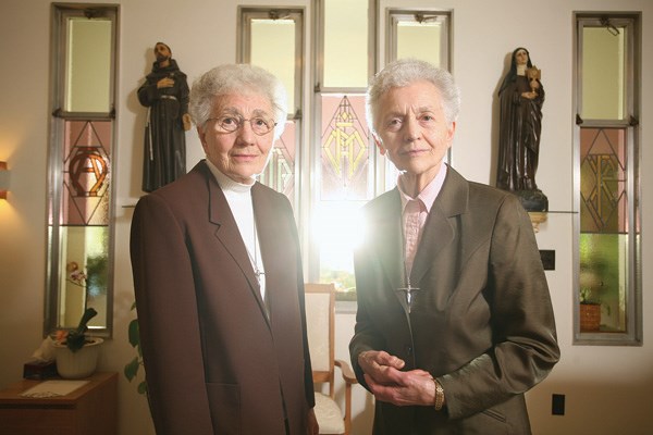 Sisters Teresa (left) and June Schlereth in their Downtown Eastside convent.