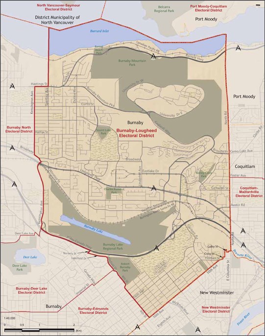 map burnaby-lougheed