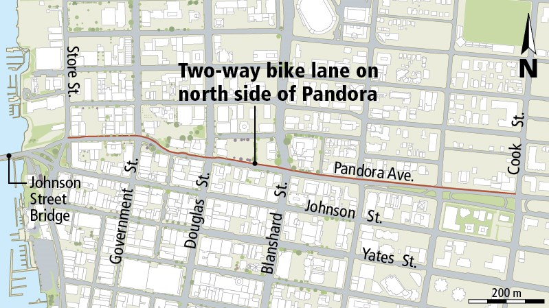 Map - Pandora bicycle lanes