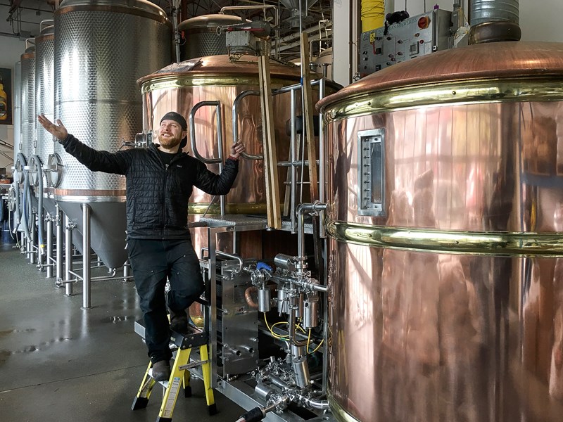 Whistler Brewing brewmaster Matt Dean, leads a tour behind the scenes at Function Junction, south of Whistler.