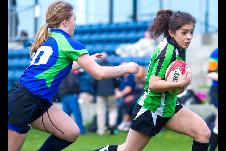McRoberts Strikers rolled past Prince Rupert en route to a best-ever seventh place finish at the B.C. Girls Rugby Sevens Championships.
