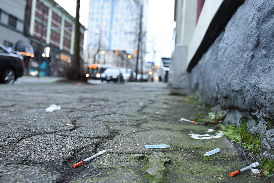 Vancouver Coastal Health collected more than 250,000 used syringes in the city last year. Vancouver has had needle exchanges since the mid-1980s and a supervised injection site since 2003. Photo Dan Toulgoet