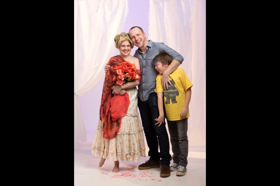 Katey Wright and Peter Jorgensen of Patrick Street Productions, with son Lucas. The theatre company has teamed up with The Stage New Westminster to offer free child care for a matinee performance of A Little Night Music at Anvil Centre.