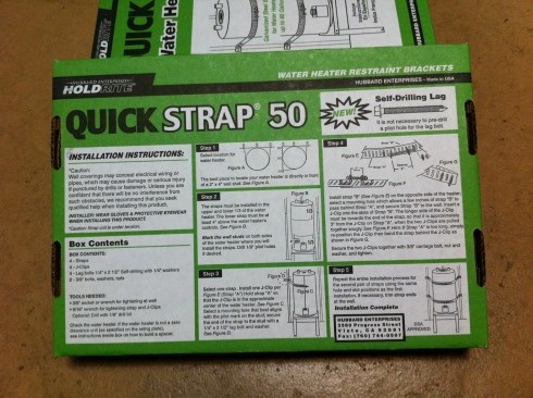 Water tank strap kit instructions