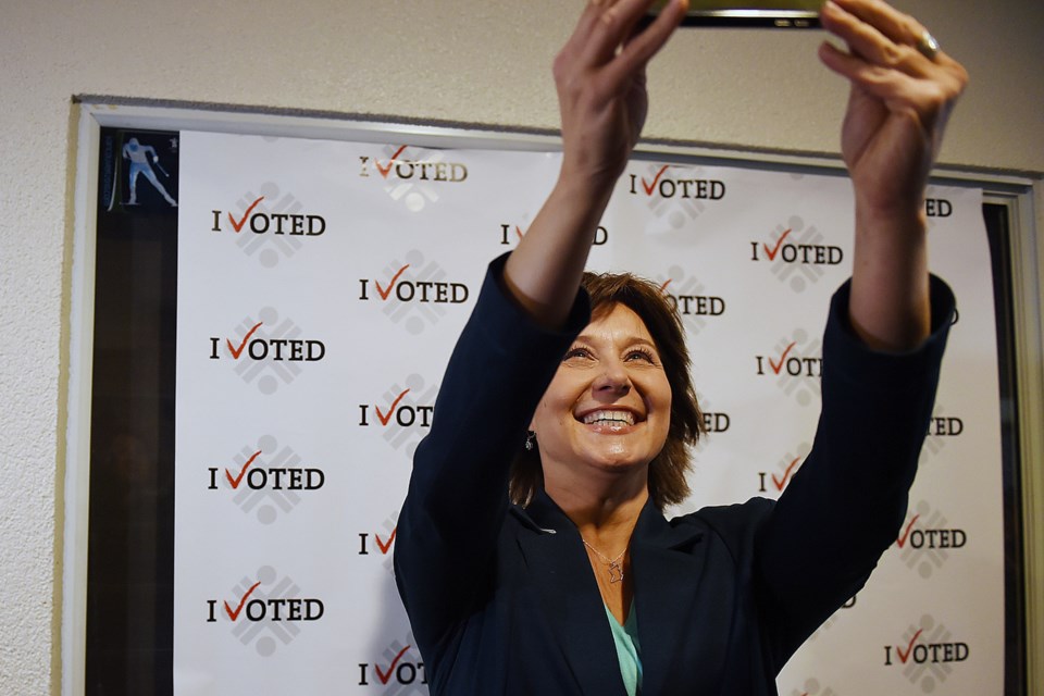 Premier Christy Clark was at the Dunbar Community Centre to cast her vote and meet with supporters. Photo Dan Toulgoet