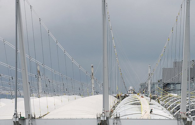 The $563 million taxpayer-funded renovation at B.C. Place includes a new roof.