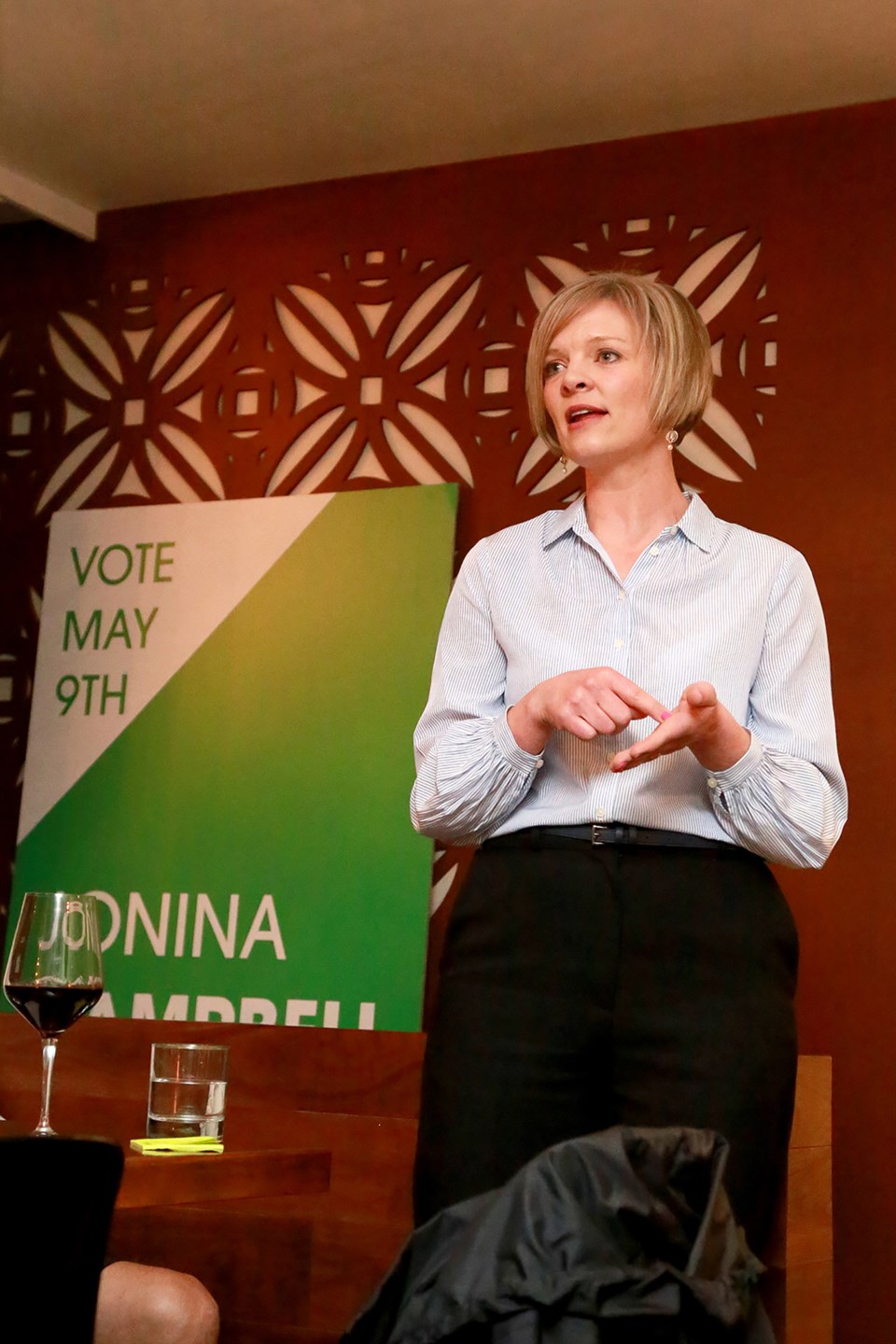 Jonina Campbell, election night