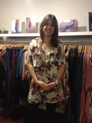 Nicole at her Main Street store opening.