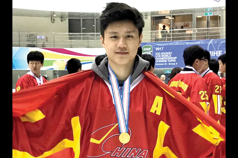 Richmond blueliner Julius Zhang served as assistant captain of the U18 Chinese national men's hockey team that rolled to five straight wins and earned promotion at the U18 Division 3A World Junior Hockey Championships in Chinese Taipei.