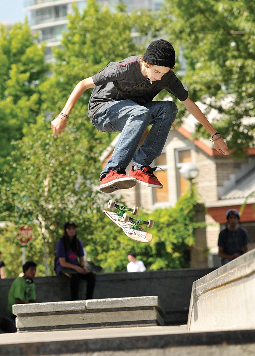 skateboard viaduct park downtown