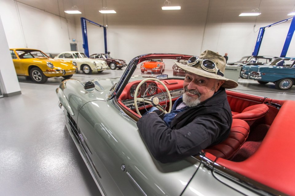 Rudi Koniczek behind the wheel of a 1957 Mercedes-Benz 300SL convertible: "These cars have souls, they have emotions, and feeling."