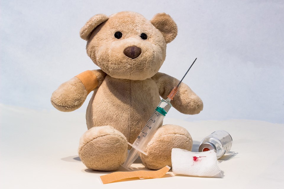 teddy bear with needle