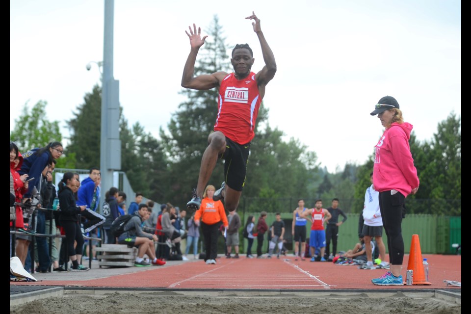 Burnaby Central's Dmitri Williamson finished second in the senior long jump and pole vault at last week's zone championships, qualifying for the B.C. track and field championships.