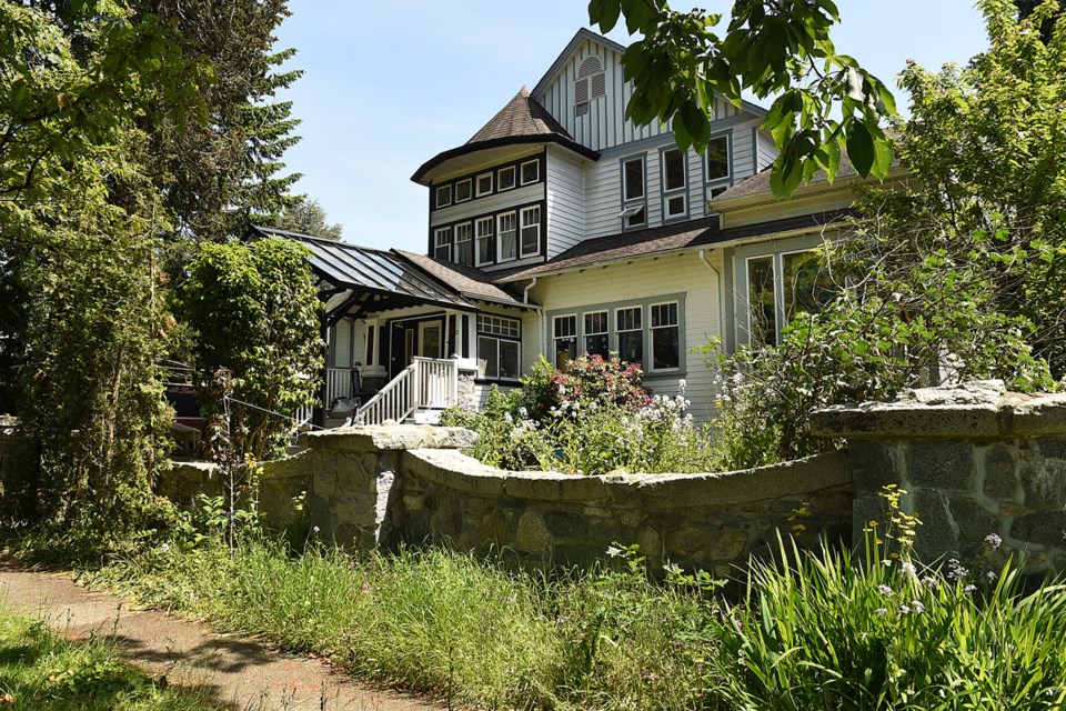 The Sahota property on Angus Drive is overgrown. Photo Dan Toulgoet