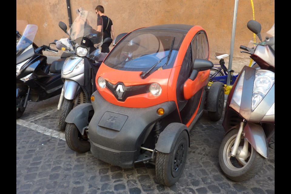 Columnist Michael Geller expects to see vehicles like the Renault Twizy on the streets of Vancouver in the not-so-distant future. Photo Michael Geller