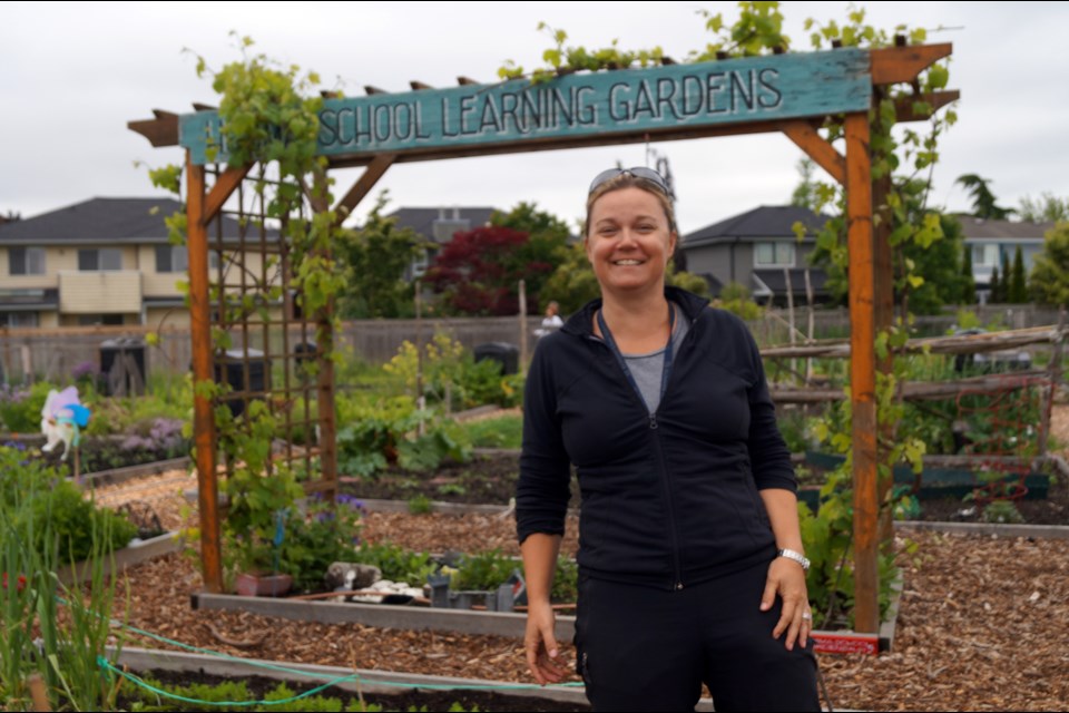 The Homma School Learning Gardens has blossomed under the guidance of teacher Megan Zeni, above. Photo by Graeme Wood/Richmond News.