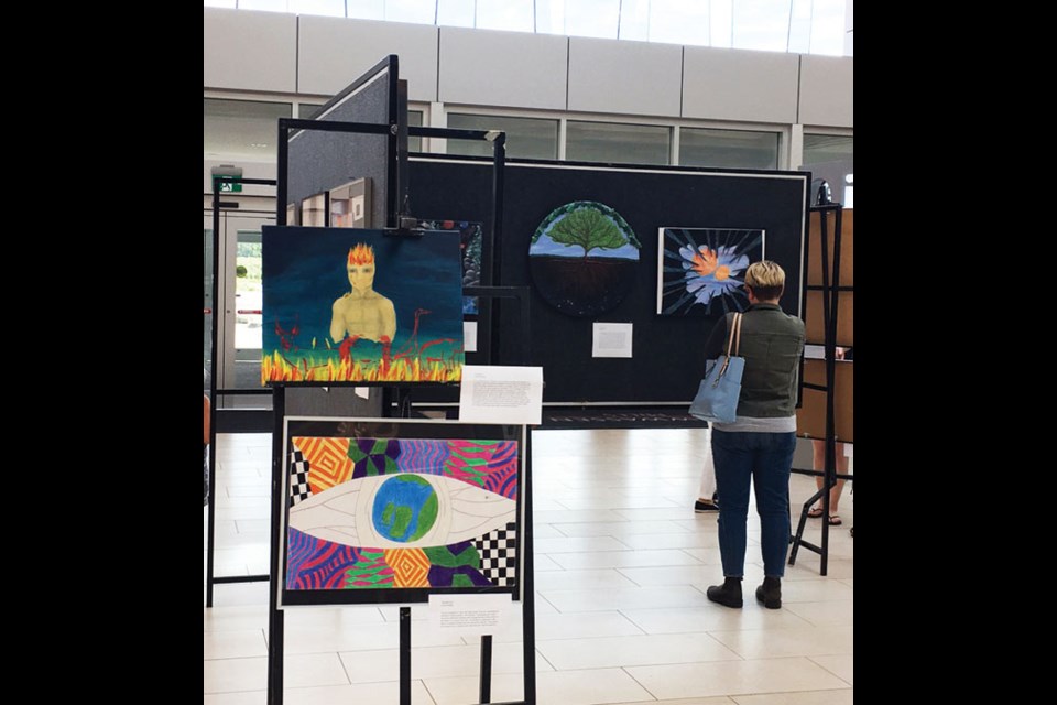 South Delta Secondary’s annual Drawing and Painting Show is featured this year at Tsawwassen Mills. The exhibit, themed Creation, features approximately 75 pieces of work showcased on panels in the Promo Court by Entry 3. The exhibit opened last week and is on display until Sunday, June 11.