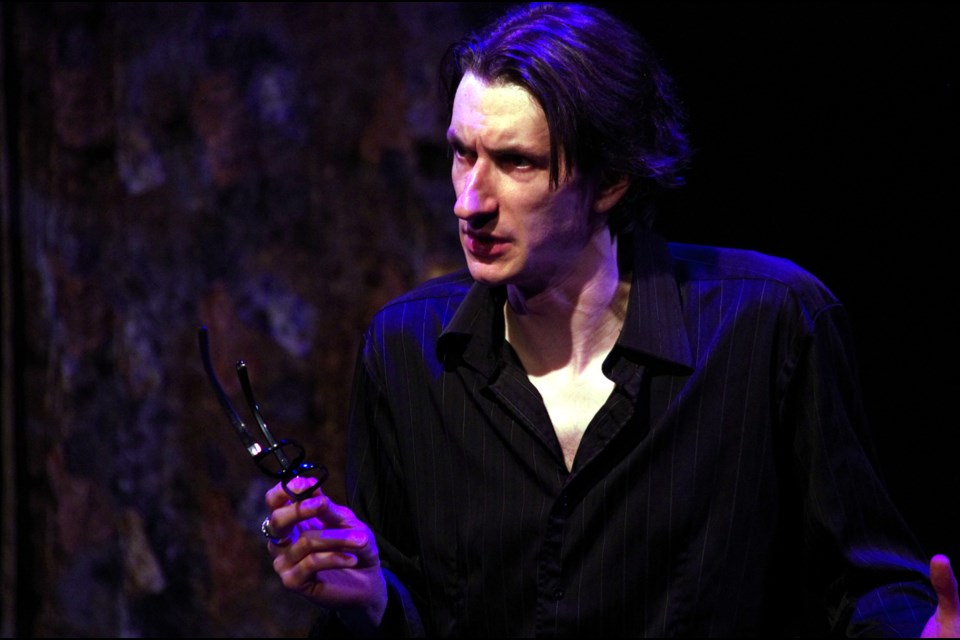 Kurtis Maguire stars as Hamlet in the Sandbox Theatre production.