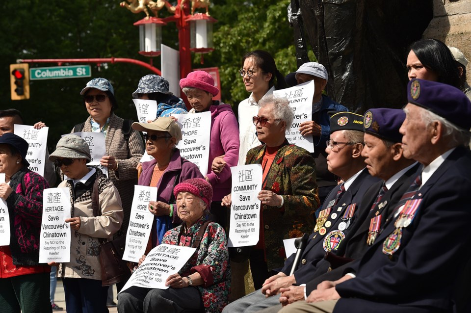 chinatown seniors demonstrate against 105 keefer project