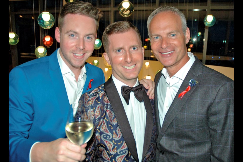 Vancity’s Ryan McKinley, the Lazy Gourmet’s Kevin Mazzone and TD’s Grant Minish chaired CANFAR’s inaugural West Coast fundraiser.