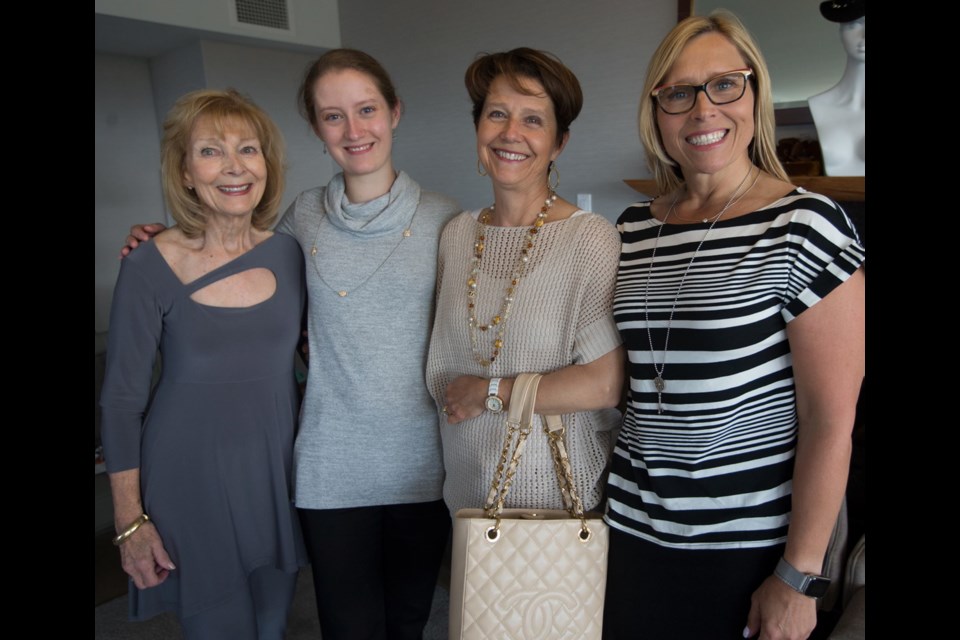 Left to right, Dawn Cameron, Chanel Ghesquiere, Cindy Lundy and Heather Cameron at the Fashion Friday lunch event at the DoubleTree by Hilton Hotel and Suites on June 16.
