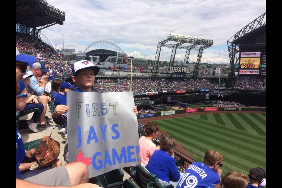 Safeco field was full of Jays fans young and old during a three-game series between Toronto and Seattle earlier this month. photo Andy Prest