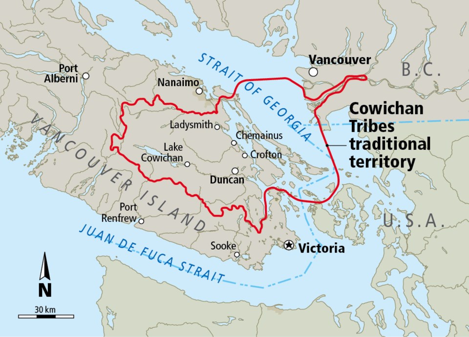 Map - Cowichan Tribes traditional territory
