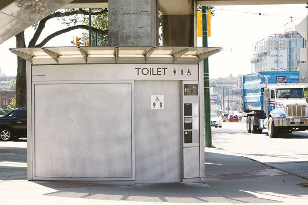 The toilet at Main and Terminal is wheelchair-accessible.