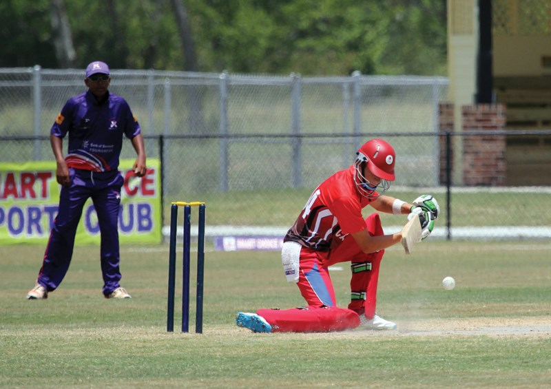 North Vancouver’s Tiaan Pretorius guards the wicket while playing for Canada’s national U17 cricket team last year. This month Pretorius will be helping Canada try to qualify for the 2018 U19 Cricket World Cup. photo supplied