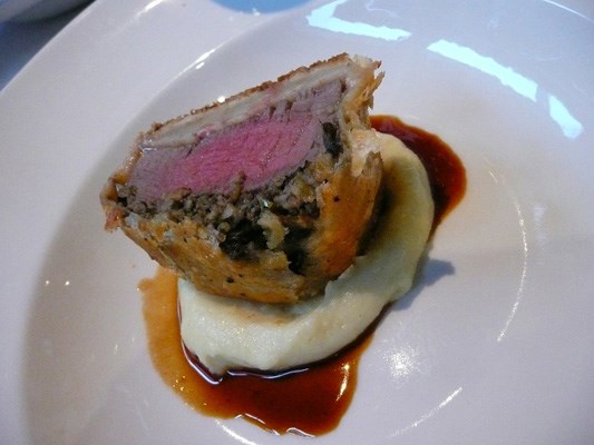 Black and Blue beef Wellington.