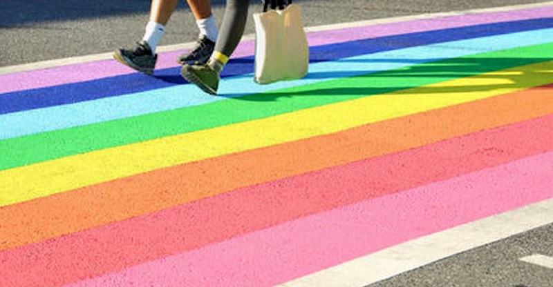 Rainbow crosswalk