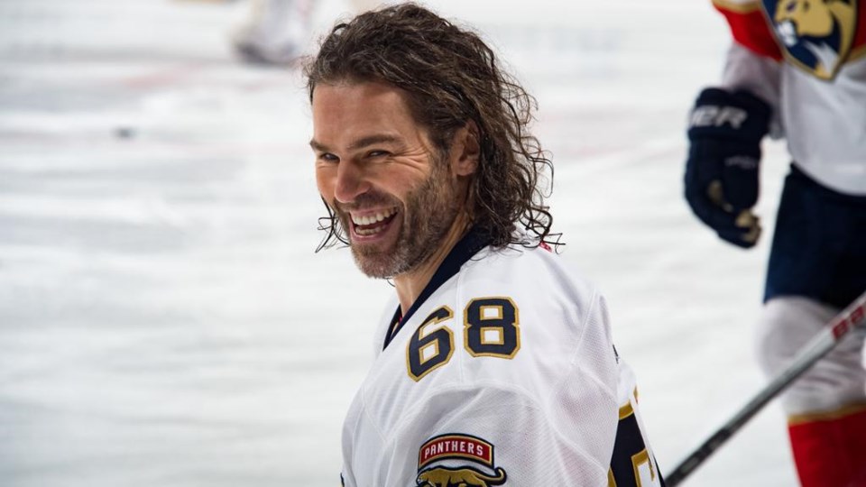 Jaromir Jagr grins