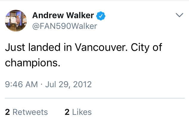 Andrew Walker in the city of champions