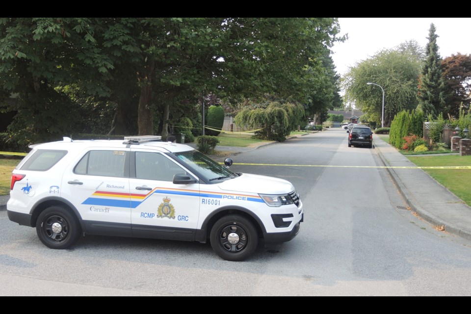 A section of Waterton drive, near No.3 Road and Steveston Highway, was cordoned off after an early morning shooting on Tuesday