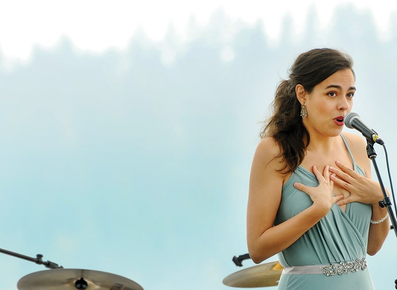 Mezzo-soprano Emma Parkinson performs in Millennium Park on Aug. 8 as part of an Opera Meets Broadway concert also featuring bass-baritone Brandon Thornhill, soprano Laura Widgett and pianist Tina Chang.