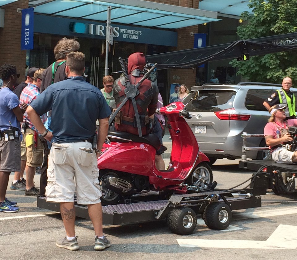 The Vancouver set of Deadpool 2. Photo Anne Marie Konas