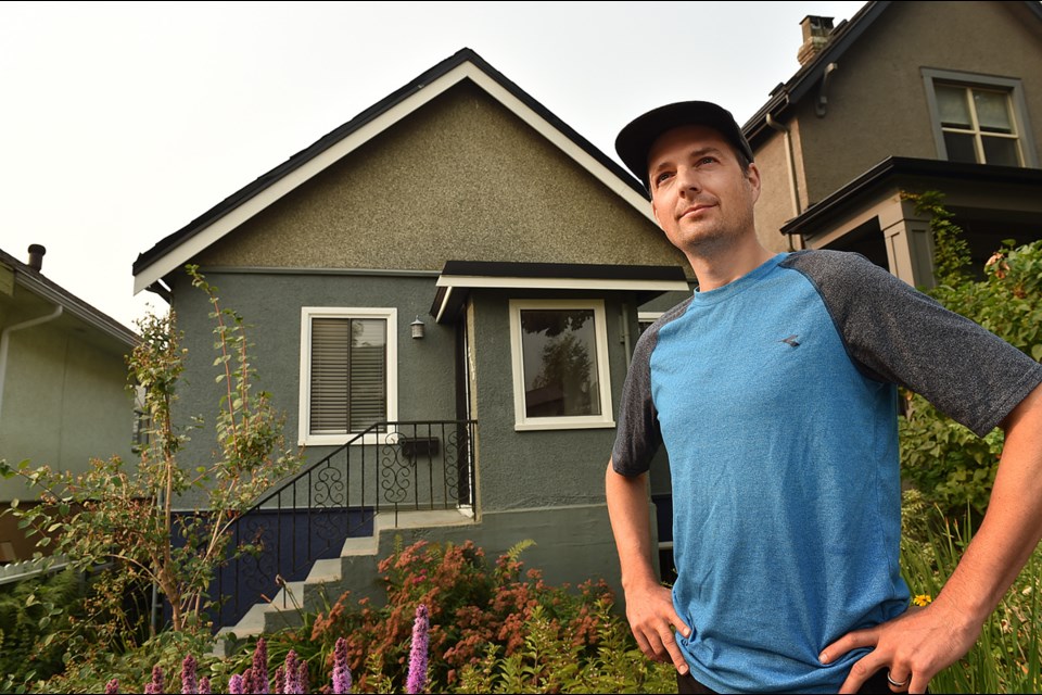 Todd Talbot is renovating a small home in East Vancouver. His family wants to 'right-size' their lives. Photo Dan Toulgoet